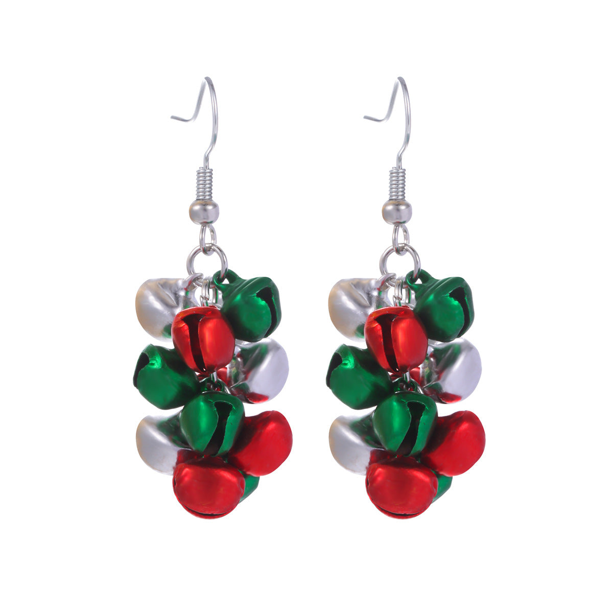 Wholesale Christmas Series Fashion Alloy Christmas Tree Old Man Bell Elk Candy Cane Earrings